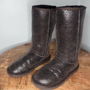 UGG Brown Snakeskin Boots